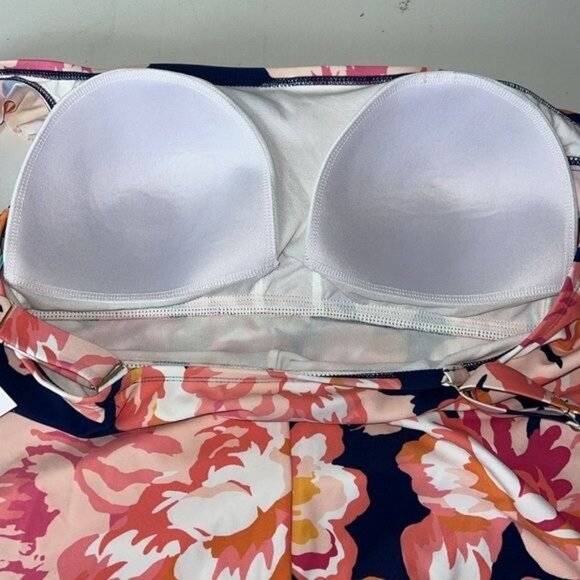 Kona Sol Full Coverage Floral Print One Piece Swimsuit Womens Size 20 NWT - Picture 8 of 12